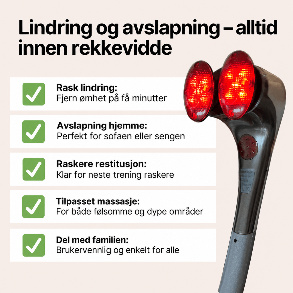ThermaRelief Shiatsu - massasjeapparat - revitaliserer musklene dine og lindrer spenninger - AVABeauty.no